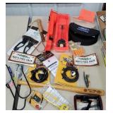 Box mostly fishing - padlocks, tip ups, Ford