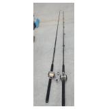 2 Shimano Titan downrigger rods with Penn reels