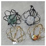 4 wire hanging candle lanterns