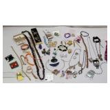Box of miscellaneous jewelry incl sterling