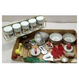 Box of kitchen utensils including real cute spice