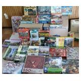 Large group of puzzles & huge tub