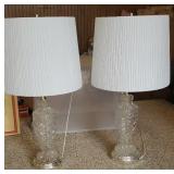 Pair of crystal lamps