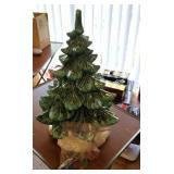 Light up ceramic Christmas tree
 top has Chip