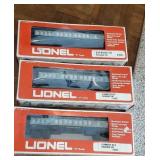 3 Lionel passenger cars