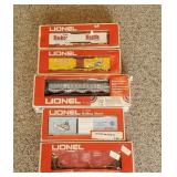 5 Lionel cars
