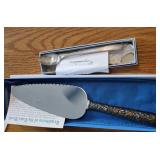 Sterling spoon and Sterling handle cake server