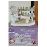 Precious moments 15yr commemorative figurine
