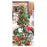 Christmas tree, wreaths, etc