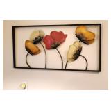 Metal wall plaque - poppies
