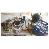 Group of tools, grill, snake, sliders