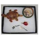 Turtles including tiny sterling silver