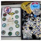 2 trays - Girl scout patches & miscellaneous