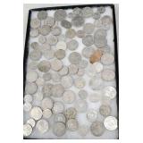 Large group of foreign coins