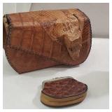 Alligator purse and wallet