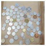 Box of foreign coins