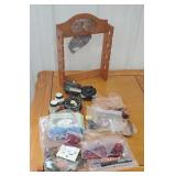 Group of fishing includes reels and fish pole