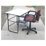 Office chair with desk