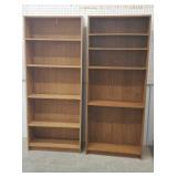 2 bookshelves