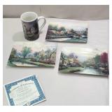 Group of Thomas kinkade - mug and rectangle