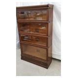 1 drawer 4 section Oak barrister bookcase - globe