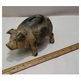 Large size fat cast iron piggy bank