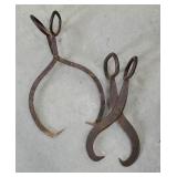 2 sets of ice tongs