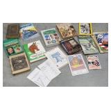 Box of books including 1843 incidents of travel