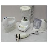 Group of small appliances - blenders, mixer, GE