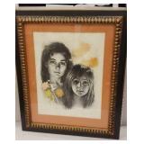large Artist signed & nmbered retro print 
Orange