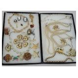 2 cases of miscellaneous jewelry including