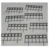 6 heavy iron 18in fence pieces