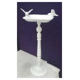 Cast iron white bird bath