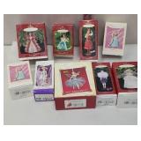 Box of Hallmark Barbie ornaments