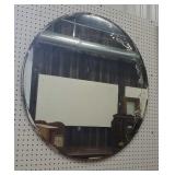36" Beautiful round beveled mid-century mirror