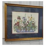 Signed Parker floral picture looks like a