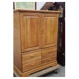 Oak armoire/computer/TV cabinet 
The top two