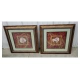 Pair of floral pictures