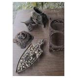 START OUTDOORS - Cast iron Trivets and lamp parts