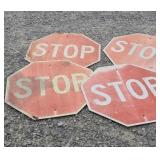 4 stop signs