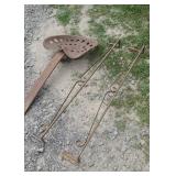 2 brackets and tractor seat