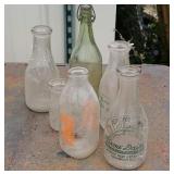 Group of milk bottles