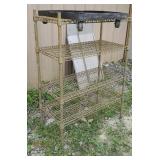 4 wheel cart and wire rack