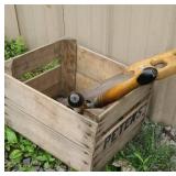 Peters crate, cutters, saw