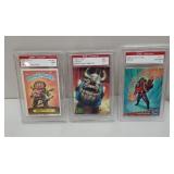3 cards- Garbage Pail kids, marvel masterpiece, &