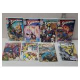 8 Batman and Superman comic books