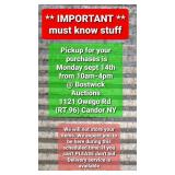 You are expected to pick up your purchases on the