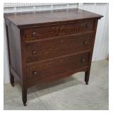 3 drawer Oak dresser - original finish