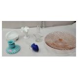 Box of miscellaneous glassware including unusual