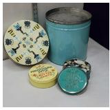 4 tins - 1 is full of buttons